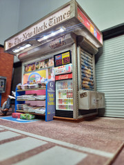 Newsstand New York Times 1/18 scale Diorama Garage Accessories (Handmade)