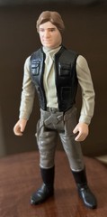 1984 VTG Star Wars Han Solo Plain Collar Trench Coat Endor Action Figure