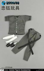 ZYTOYS 1/6 ZY5048 Chinese Traditional Kung Fu Clothes Set Fit 12” Male Body Toy