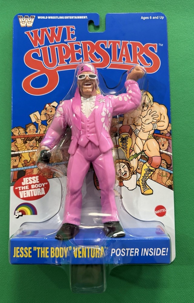 Mattel LJN WWE Superstars Series 2 Jesse The Body Ventura Blue Card Variant