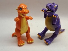 Dino Cafe T-Rex Toy Lot Jointed Posable Dinosaurs ,6 Figures Set Animated Show