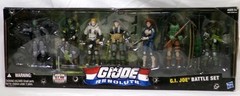 2010 GI Joe Resolute Battle Set 7-Pack 3.75″ Figures New Snake Eyes Flint Duke