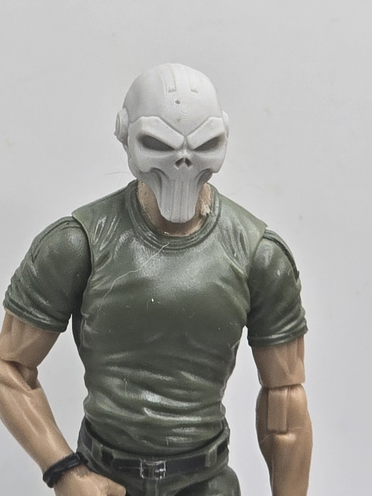 3d Print Punisher Skull Face HEAD, 1:18 3 3/4″ GI Joe 25th Anniversary B112