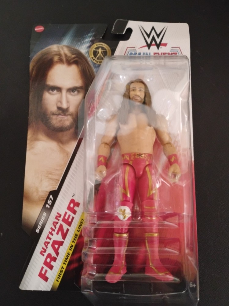 WWE Mattel Main Event Series 157 Nathan Frazer Wrestling Action Figure Chase Red