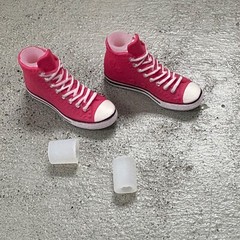 ATS-CON-PK: 1/12 casual Sneakers & ankle adapters w/ box for 6″ figure – Pink