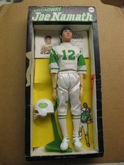 Mego Vintage 12” 1970 Joe Namath, Uniform, Stand, Booklet, Original Box