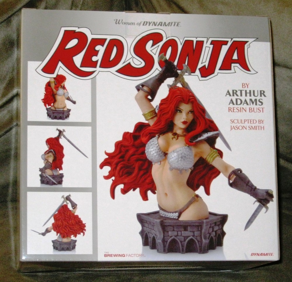 Women of Dynamite Red Sonja Resin Bust by Arthur Adams B&W Variant – NEW