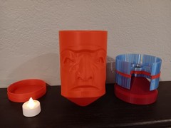Retro Master Control MCP statue / lamp Glow Rd 3D Printed for Tron vintage style
