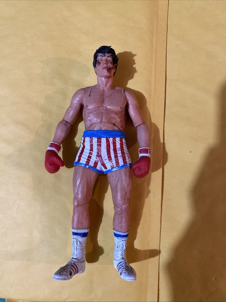 2012 Rocky IV Rocky Balboa Series 2 Bloody Fight 7” Action Figure NECA Loose