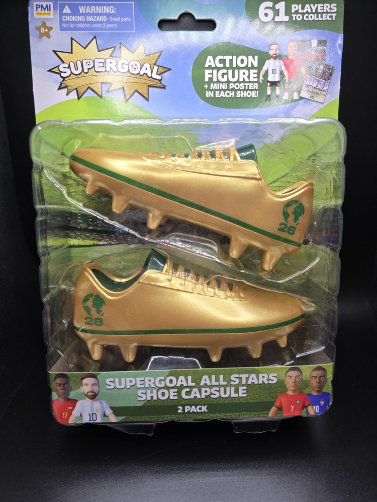 PMI Super Goal Soccer All Stars Figures Shoe Capsule 2 Pack FIFA World Cup 2026