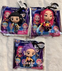 KPOP Demon Hunters Figural Bag Clip Rumi , Mira and Zoey set
