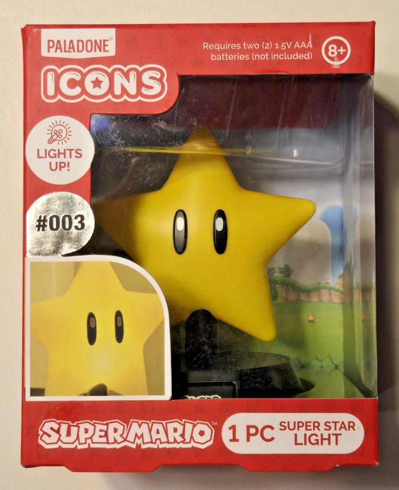 (1) ICONS Super Mario Bros Super Star Light #003 Paladone NEW!!!