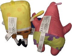 Spongebob Squarepants Set of 2 Plush Toys Spongebob & Patrick 6.5 inch NWT