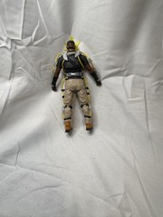 Action Figure with Yellow Lightning Effects, Tactical Outfit, Black/Yellow/Beige