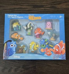 Vintage Finding Nemo 9 Figure Rare Disney Store Set Pixar NEW Collectible Toys