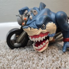 1995 Mattel Street Sharks Ripster Rip Rider Motorcycle Figure Loose Arm