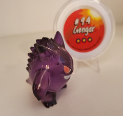 Vintage Original CGTSJ Tomy China Pokémon Gengar Translucent Figure Rare W/ Coin