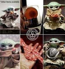 Baby Yoda Grogu Eyelids – Sideshow realistic version hand painted silicone lids