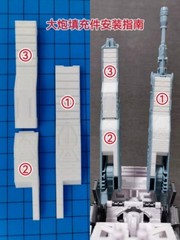 ROS-034 Leg Increase Height Cannon Filler Upgrade Kit For Legacy Nova Prime