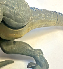 Set Of 2 Jurassic World Velociraptor Gray and Blue Dinosaur Mattel
