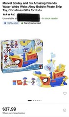 Spidey and His Amazing Friends WaterWebs Bubble Pirate Ship Toy DAMAGED BOX