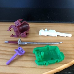 Complete Transformers G1 Pretender Bludgeon Resin Reproduction Accessory Lot