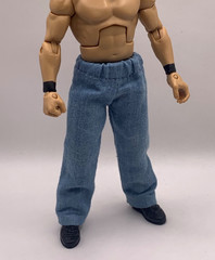 WWE Blue Long Pants Accessory Mattel Figure Clothes 1/12 J5