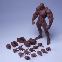 1/12 Romankey Big Guy Figure Pale Joint Flexible Head Male Action Figure Body