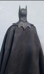 Custom Batman Returns Mcfarlane 1989 Keaton Leather Wired Cape 1/10 NOT fIGURE