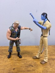 2009 Mattel Avatar Jake Sully & Colonel Miles Quaritch Action Figure Lot 6-7”