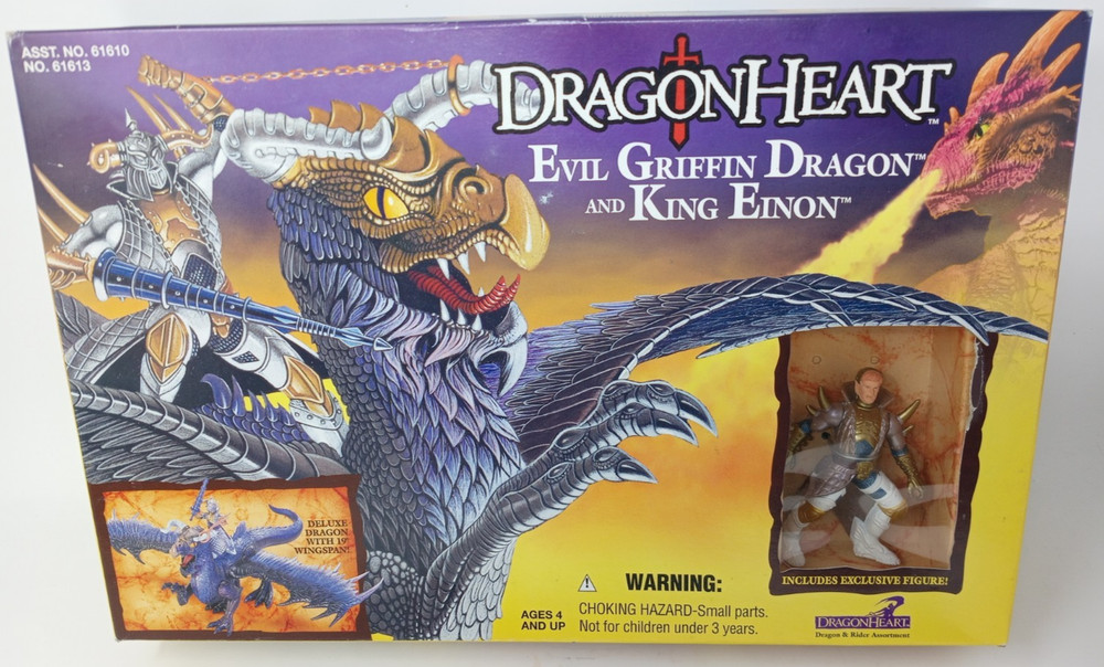 Kenner Vintage 1996 DRAGONHEART Evil Griffin Dragon and King Einon Set Sealed