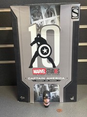 HOT TOYS SIDESHOW EXCLUSIVE 1/6 MMS488 CAPTAIN AMERICA – HEAD SCULPT + HELMET