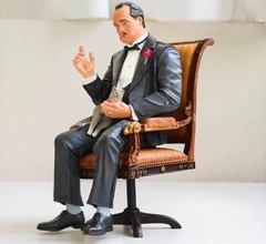 The Godfather Michael Corleone Handmade Model Don Vito Sitting on Chair