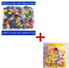 144 Style Anime Pokémon Figure Toys + BAG Pikachu Action Figure Model Ornamental