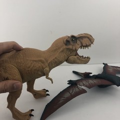 Lot Of 2 Jurassic World Dinos Tyrannosaurus T-Rex 16” + Pterodactyl 2015 2017