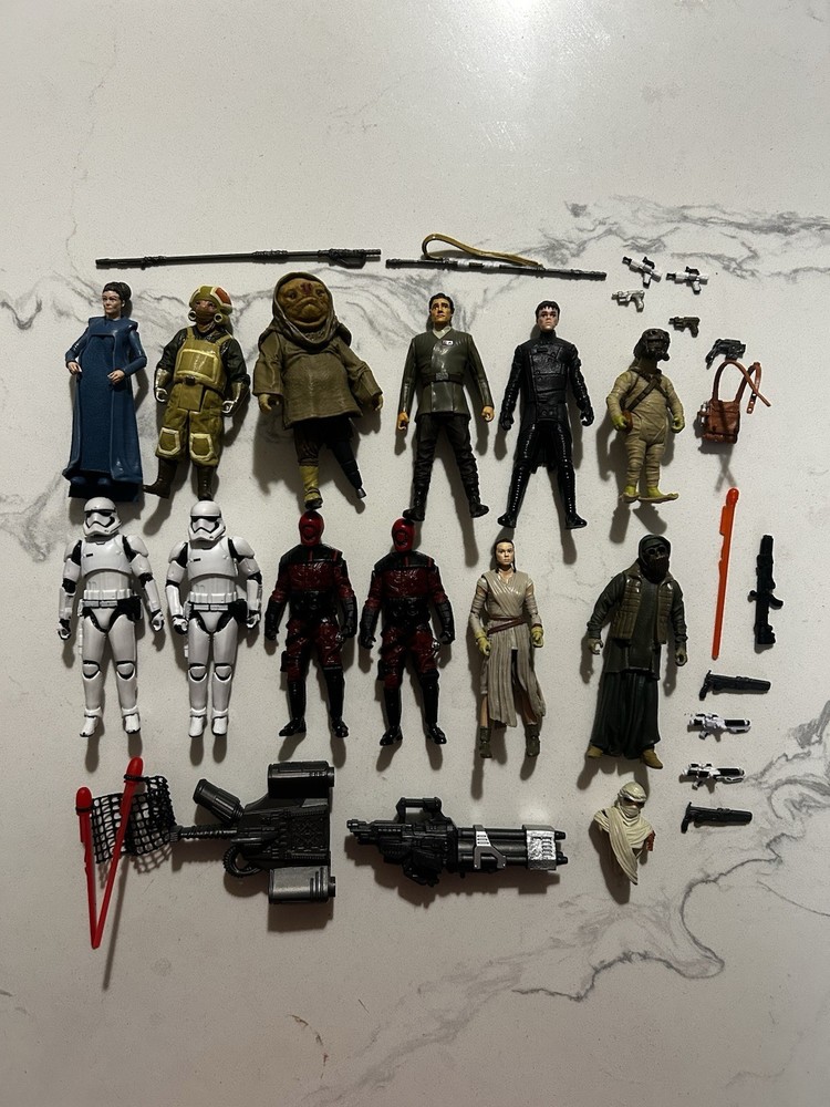 Star Wars Force Awakens 3.75 Loose Lot Rey Poe Leia Stormtrooper