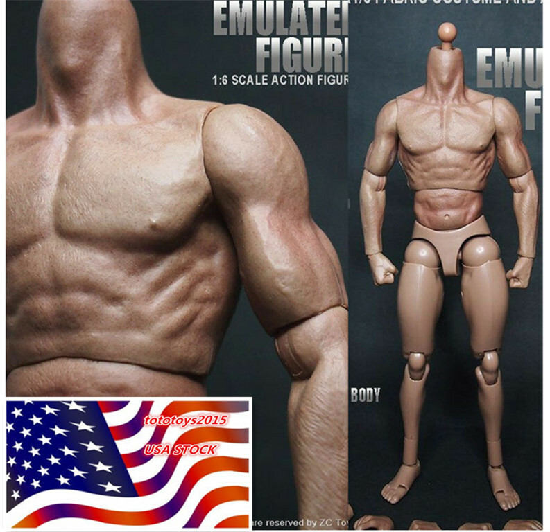 ZC Toys 1/6th Muscular Flexible Male Figure Body Fit 12″ Hot Head Sculpt Model