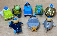 Lot of 8 Octonauts Mini Gup Speeders 2013 2014 Mattel Roller Racers