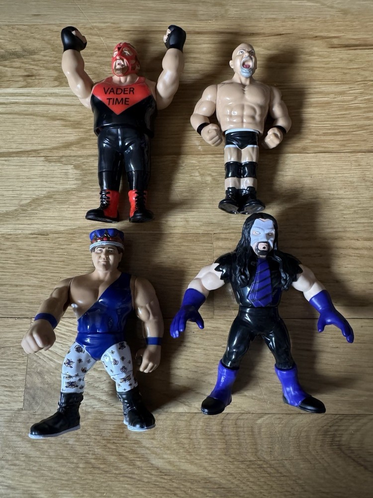 Mattel WWE Retro Lot Goldberg Vader Undertaker Jerry King Lawler WWF Hasbro WCW