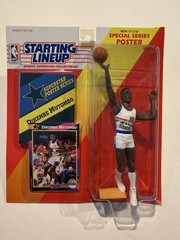 💥🏀 1992 DIKEMBE MUTOMBO Starting Lineup, Denver Nuggets, Card & Poster 🏀💥