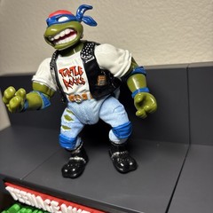 1991 Vintage TMNT Classic Rocker Leonardo Figure Teenage Mutant Turtles