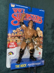 MINT MOC WWE Mattel Superstars LJN Series 3 The Rock Figure Blue Card Target NEW