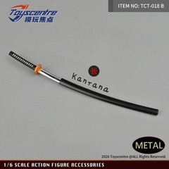 1/6 Katana Japanese black Sword Miyamoto Musashi Hot toys Phicen 12″ figure❶USA❶