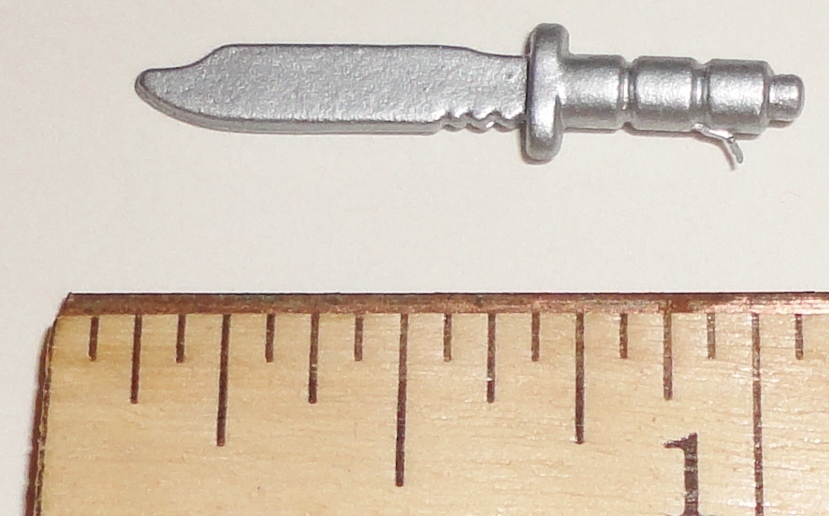 BIN A20 G I JOE Accessory Silver Combat Knife 2004 Duke V16