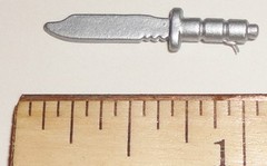 BIN A20 G I JOE Accessory Silver Combat Knife 2004 Duke V16
