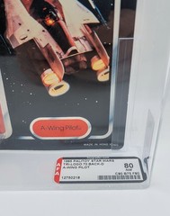 Star Wars Vintage Palitoy Tri-Logo UNPUNCHED A-Wing Pilot AFA 80 Kenner MOC