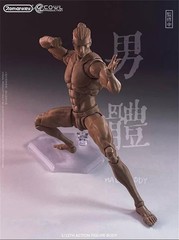 Romankey X COWL 1/12 Dark Male Head Body Flexible Jointed 6″ Action Figure