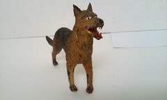 Vintage German Shepherd 4 1/4″ Tall Rubber Dog Figure Hong Kong 1970’s