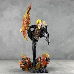 30Cm Anime One Piece Figure Kick the Leg Sanji GK Statue Action Figures Doll Col