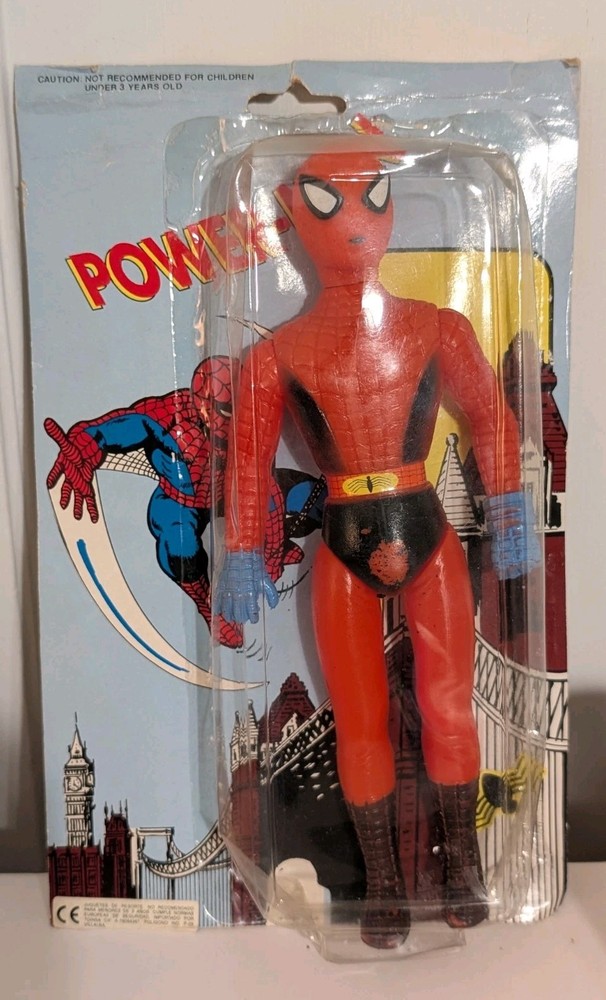 Spider Man Power Man unlicensed bootleg knock off 1980’s 1990’s Rack Toy